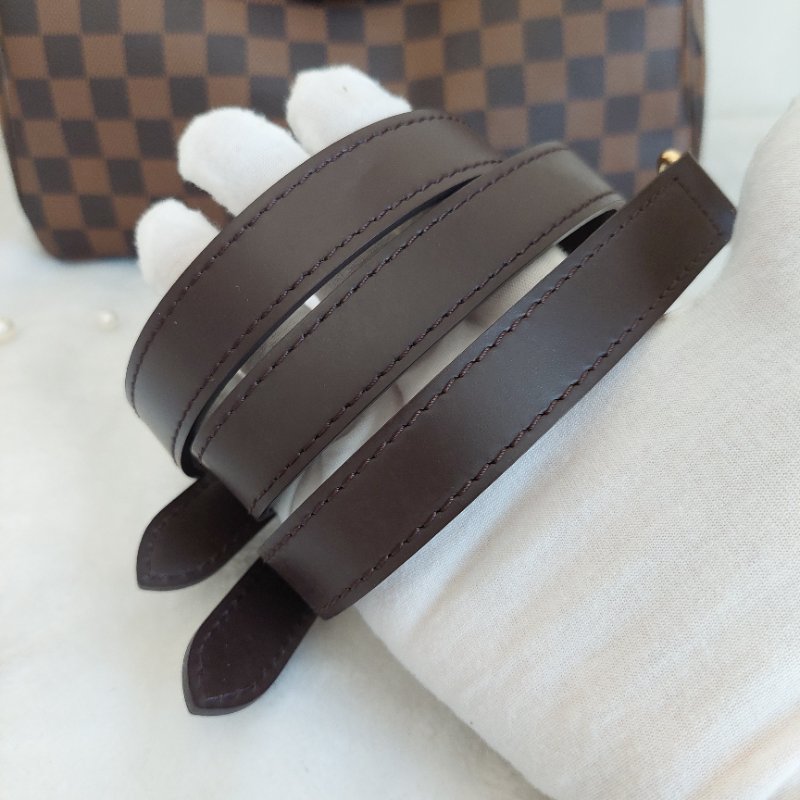 LV N40590 格紋 🎀現貨實拍 🎀Speedy30cm 波士頓包 手提 肩背 斜背包~二手品(附LV原廠三段式背帶)-49