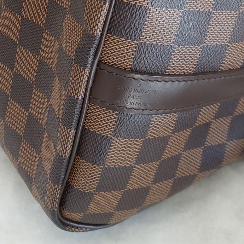LV N40590 格紋 🎀現貨實拍 🎀Speedy30cm 波士頓包 手提 肩背 斜背包~二手品(附LV原廠三段式背帶)-67