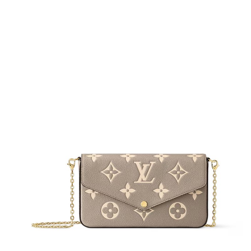 Louis Vuitton -斑鳩灰牛皮Félicie Pochette三合一斜背包-0