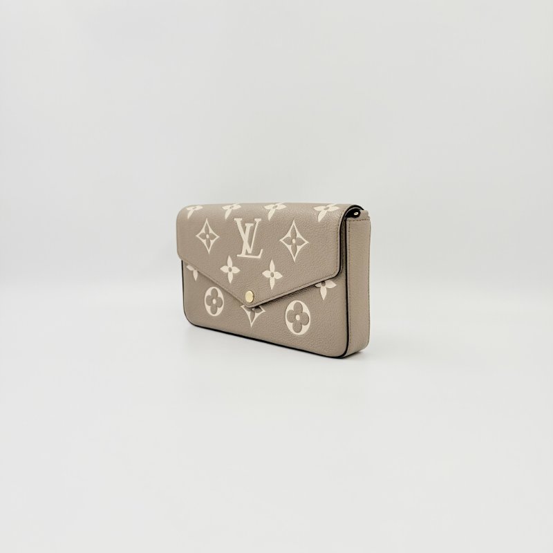 Louis Vuitton -斑鳩灰牛皮Félicie Pochette三合一斜背包-3