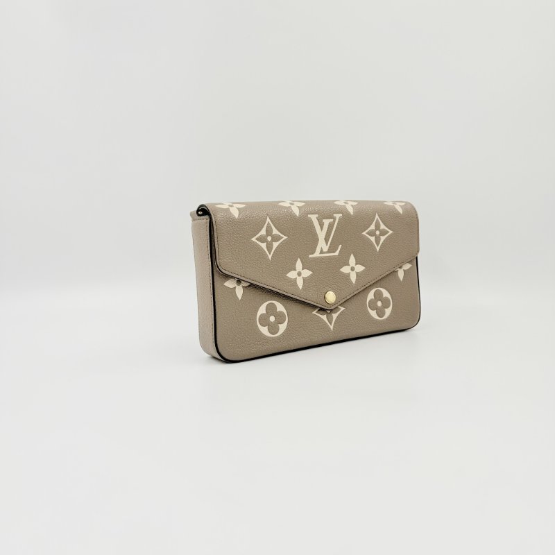 Louis Vuitton -斑鳩灰牛皮Félicie Pochette三合一斜背包-4