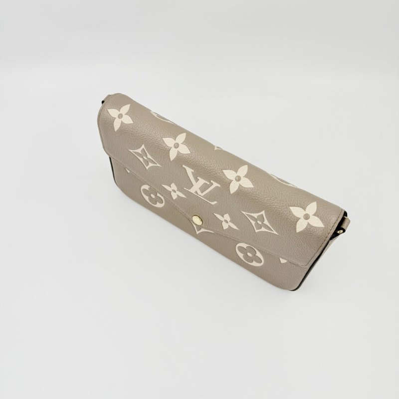 Louis Vuitton -斑鳩灰牛皮Félicie Pochette三合一斜背包-5