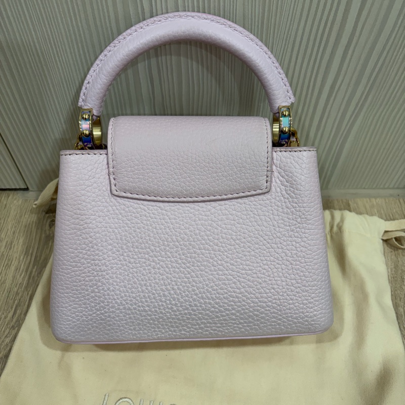 💕LV Capucines Mini手提包(珠光粉)💕-1