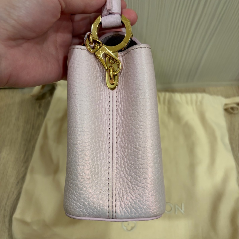 💕LV Capucines Mini手提包(珠光粉)💕-2