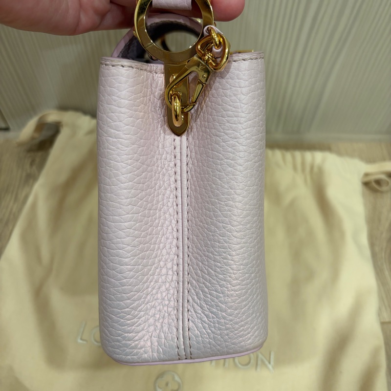 💕LV Capucines Mini手提包(珠光粉)💕-3