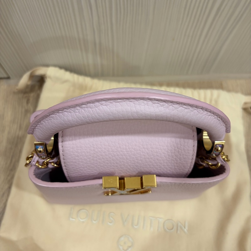 💕LV Capucines Mini手提包(珠光粉)💕-4