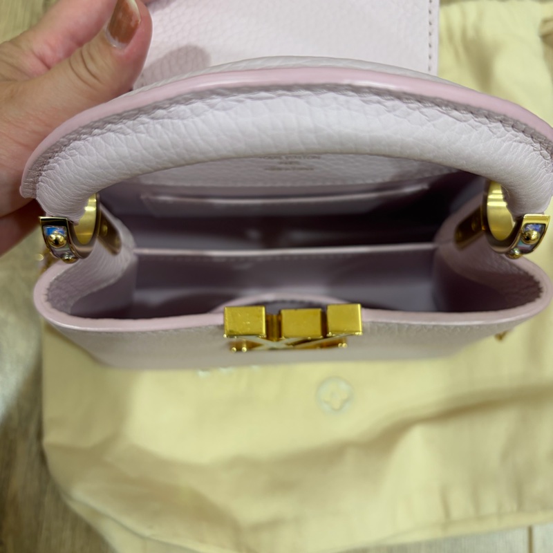 💕LV Capucines Mini手提包(珠光粉)💕-7
