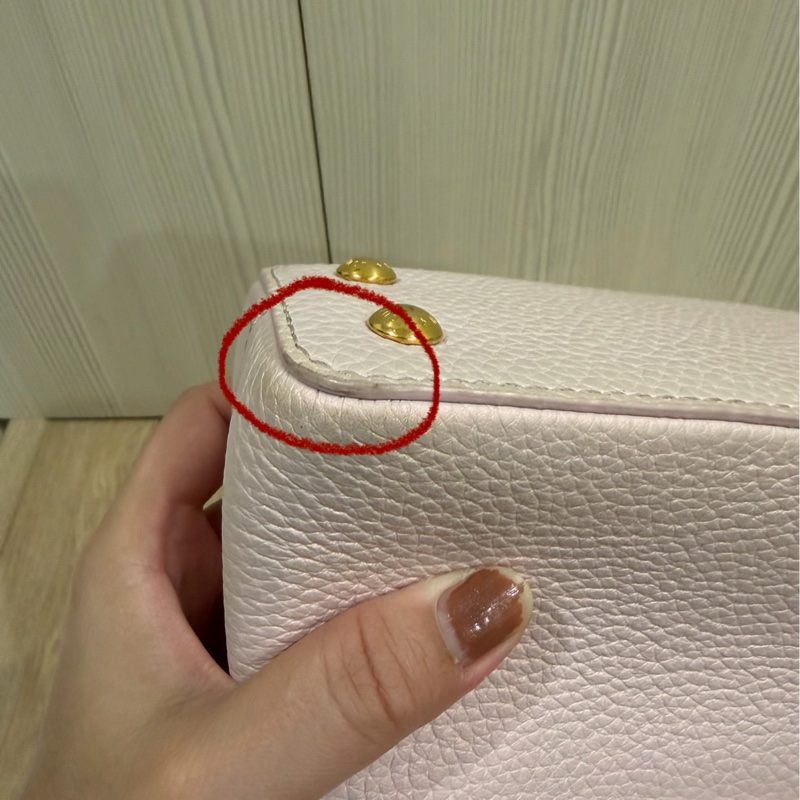 💕LV Capucines Mini手提包(珠光粉)💕-11