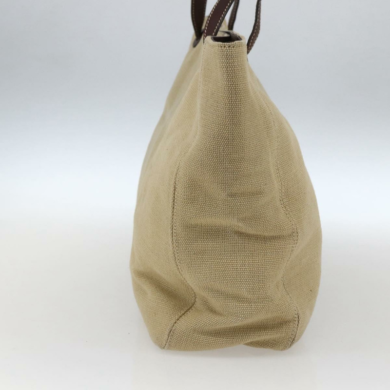 【日本直送】香奈兒帆布手提包 米色 金色 CC 標誌 Auth bs33123-2