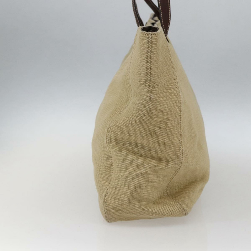 【日本直送】香奈兒帆布手提包 米色 金色 CC 標誌 Auth bs33123-3