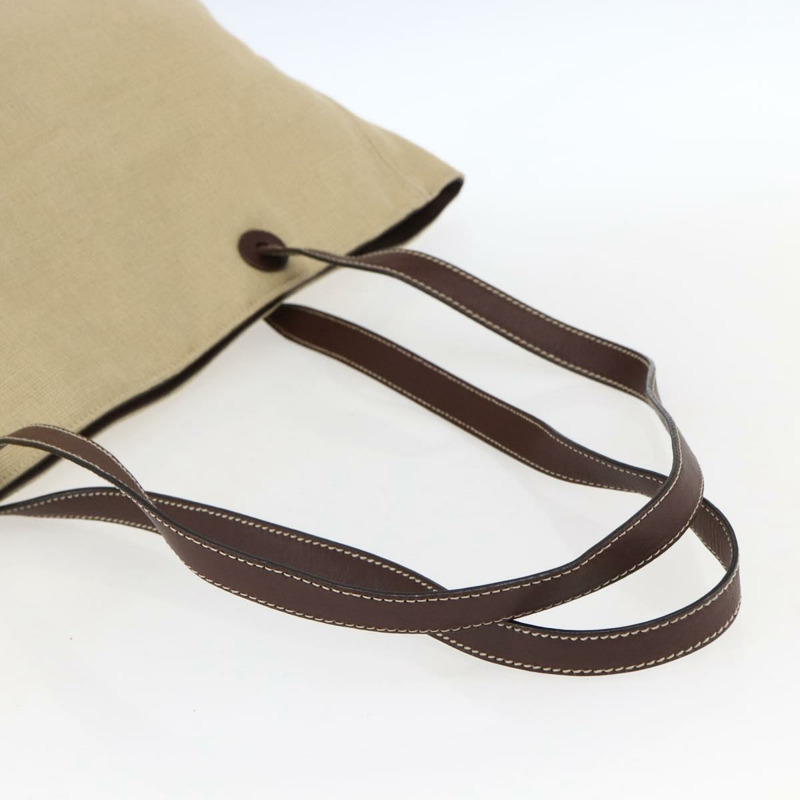 【日本直送】香奈兒帆布手提包 米色 金色 CC 標誌 Auth bs33123-6