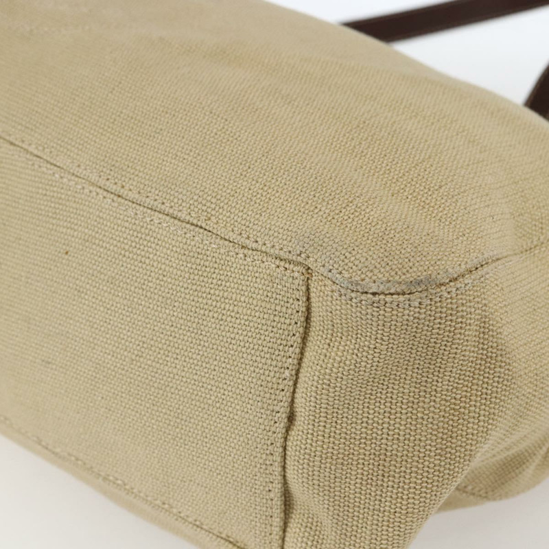 【日本直送】香奈兒帆布手提包 米色 金色 CC 標誌 Auth bs33123-8