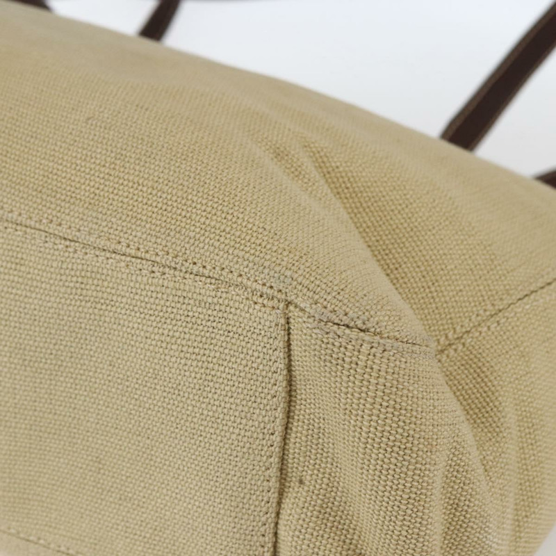 【日本直送】香奈兒帆布手提包 米色 金色 CC 標誌 Auth bs33123-14