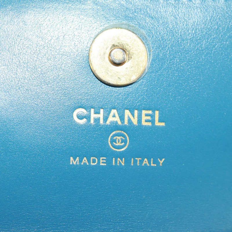 【日本直送】香奈兒 (CHANEL) 絎縫鏈條肩包，牛仔布淺藍色，金色雙C標誌，貨號 170909SAM-18