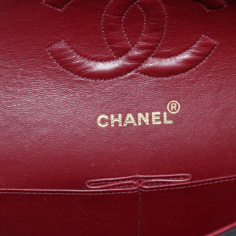 【日本直送】香奈兒 Matelasse 25 雙蓋鏈條包，羊皮材質，黑色，CC 標誌，正品 am10803SAM-19