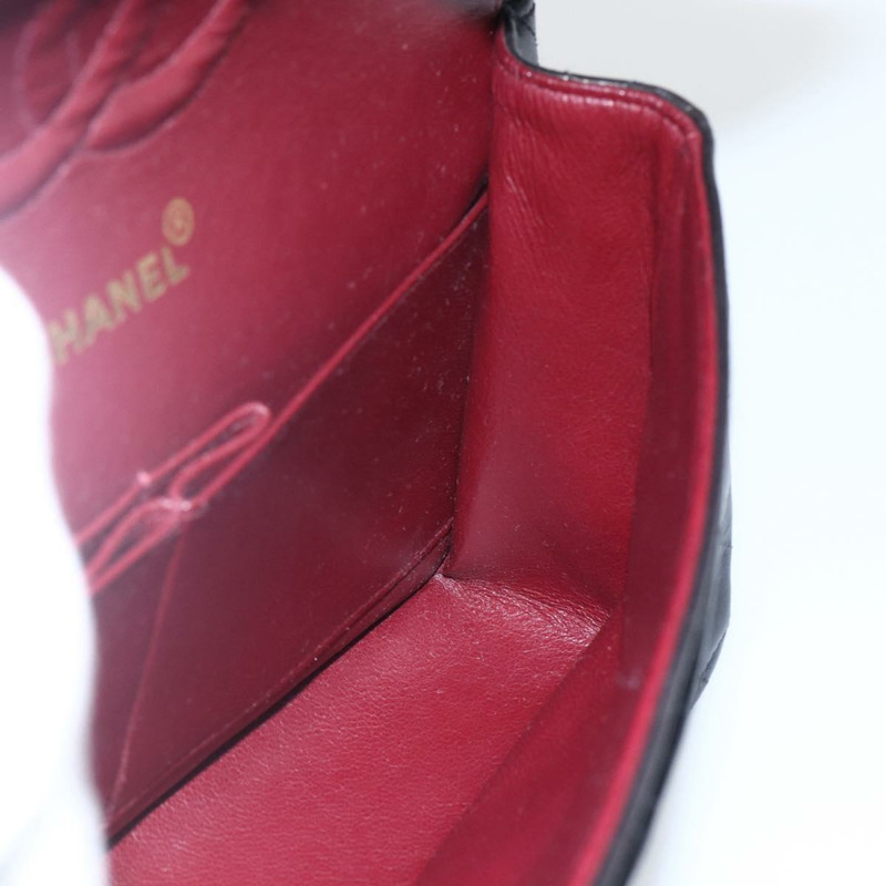 【日本直送】香奈兒 Matelasse 25 雙蓋鏈條包，羊皮材質，黑色，CC 標誌，正品 am10803SAM-20