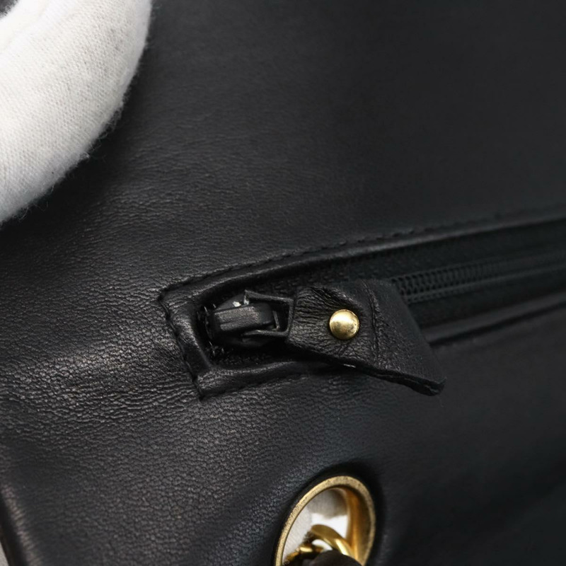 【日本直送】香奈兒 Matelasse 25 雙蓋鏈條包，羊皮材質，黑色，CC 標誌，正品 am10803SAM-25