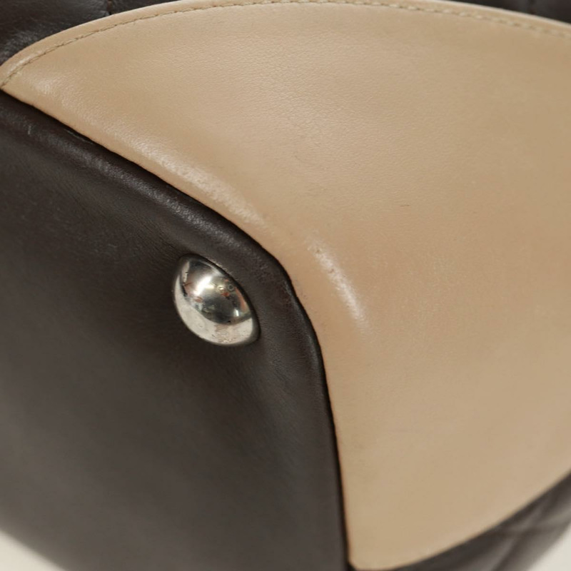 【日本直送】香奈兒 Cambon 系列托特包,皮革材質,深棕色,銀色雙C標誌,正品編號 166895SAV-14