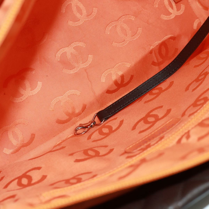 【日本直送】香奈兒 Cambon 系列托特包,皮革材質,深棕色,銀色雙C標誌,正品編號 166895SAV-21