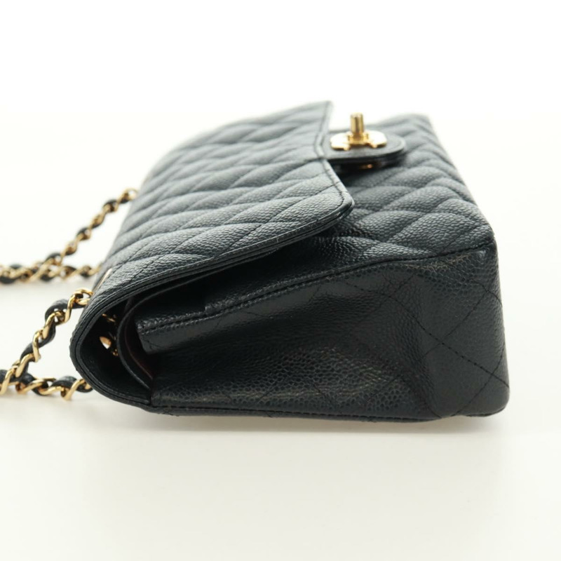 【日本直送】香奈兒雙蓋雙鏈絎縫25手袋,魚子醬皮,CC標誌,正品SK020SM-2