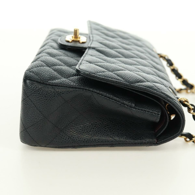 【日本直送】香奈兒雙蓋雙鏈絎縫25手袋,魚子醬皮,CC標誌,正品SK020SM-3