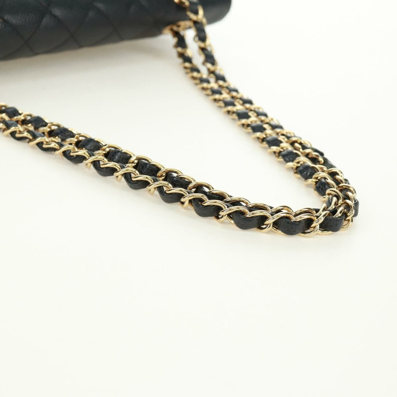 【日本直送】香奈兒雙蓋雙鏈絎縫25手袋,魚子醬皮,CC標誌,正品SK020SM-6