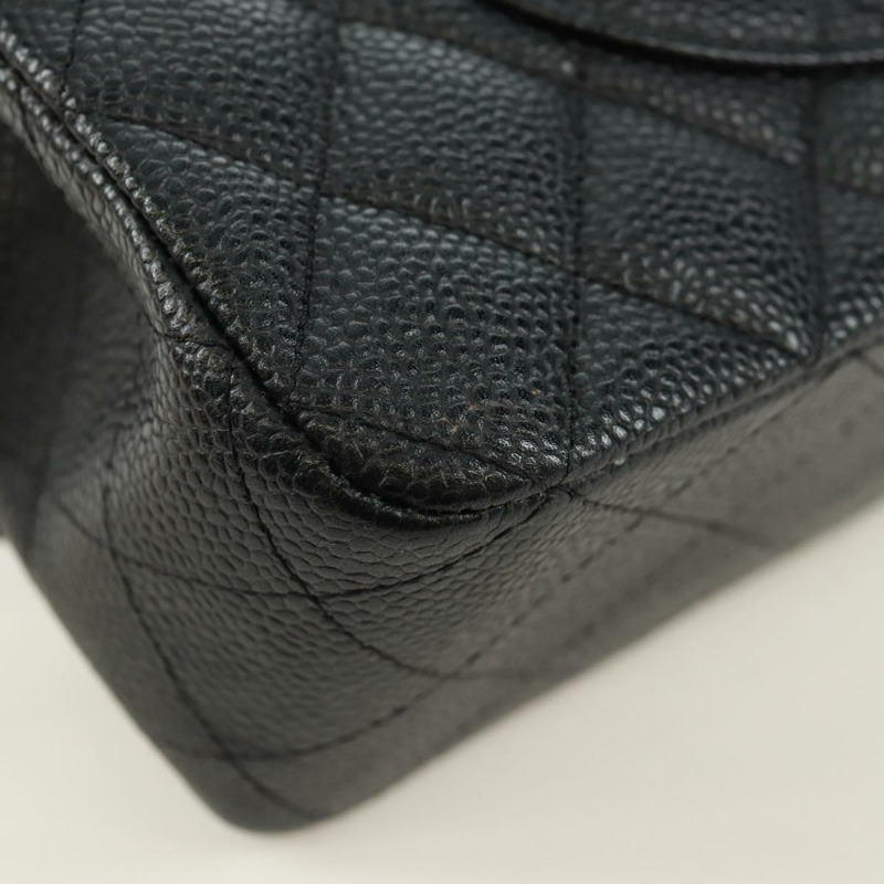 【日本直送】香奈兒雙蓋雙鏈絎縫25手袋,魚子醬皮,CC標誌,正品SK020SM-16