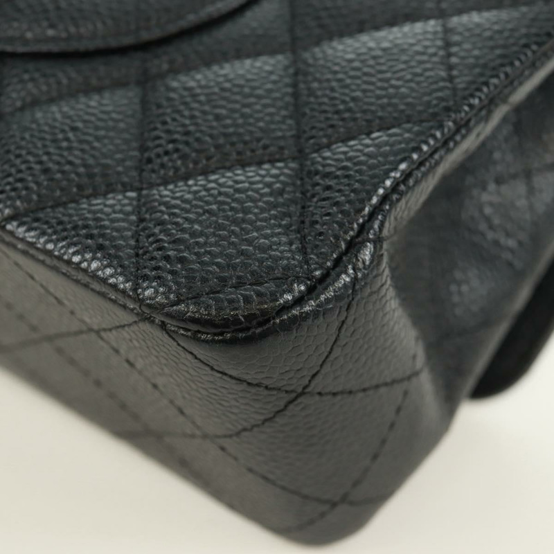 【日本直送】香奈兒雙蓋雙鏈絎縫25手袋,魚子醬皮,CC標誌,正品SK020SM-17