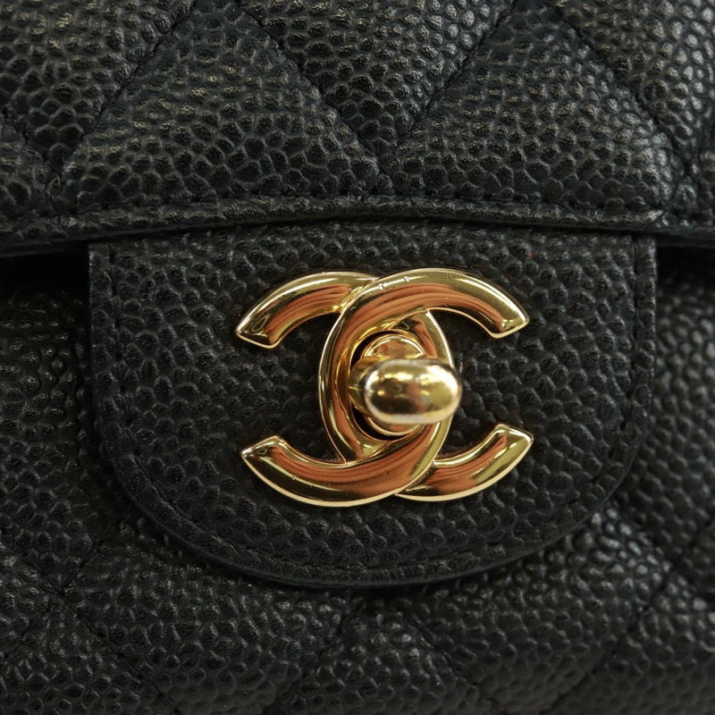 【日本直送】香奈兒雙蓋雙鏈絎縫25手袋,魚子醬皮,CC標誌,正品SK020SM-18