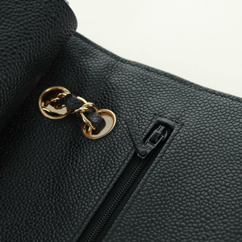 【日本直送】香奈兒雙蓋雙鏈絎縫25手袋,魚子醬皮,CC標誌,正品SK020SM-21