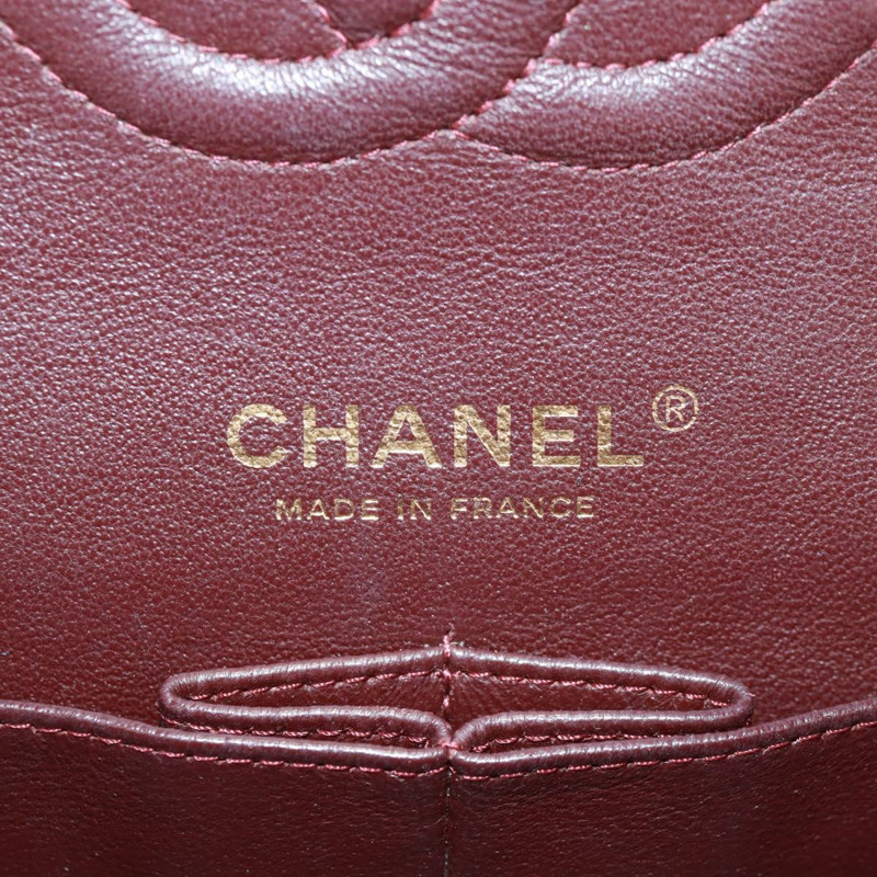 【日本直送】香奈兒雙蓋雙鏈絎縫25手袋,魚子醬皮,CC標誌,正品SK020SM-24