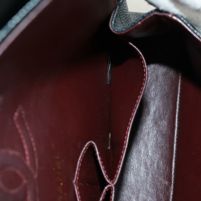 【日本直送】香奈兒雙蓋雙鏈絎縫25手袋,魚子醬皮,CC標誌,正品SK020SM-27