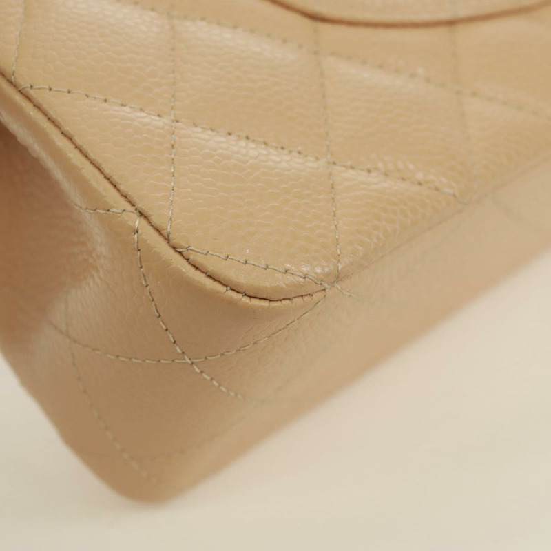 【日本直送】香奈兒雙蓋雙鏈絎縫25手袋,魚子醬紋小牛皮,CC標誌,正品SK012SM-16