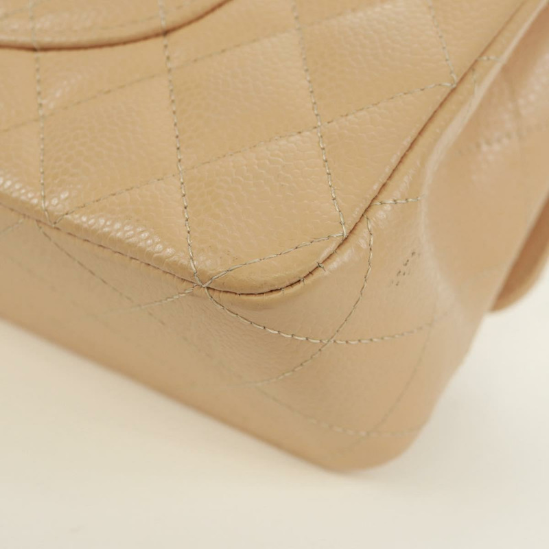 【日本直送】香奈兒雙蓋雙鏈絎縫25手袋,魚子醬紋小牛皮,CC標誌,正品SK012SM-17