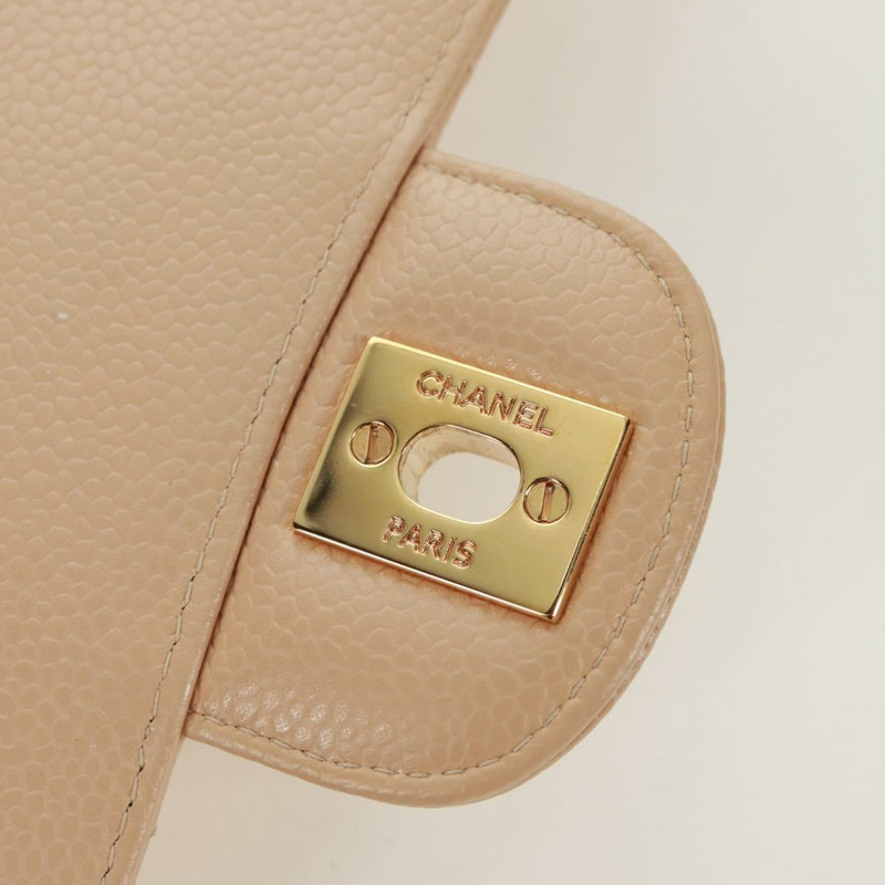 【日本直送】香奈兒雙蓋雙鏈絎縫25手袋,魚子醬紋小牛皮,CC標誌,正品SK012SM-20