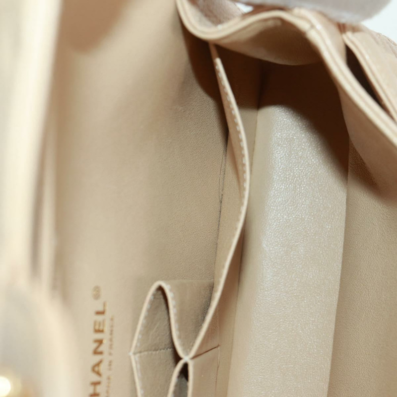 【日本直送】香奈兒雙蓋雙鏈絎縫25手袋,魚子醬紋小牛皮,CC標誌,正品SK012SM-27