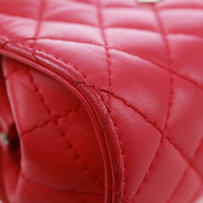 【日本直送】香奈兒 (CHANEL) 絎縫鏈條肩背包，粉紅銀色雙C標誌皮革款，貨號 171159SAM-8