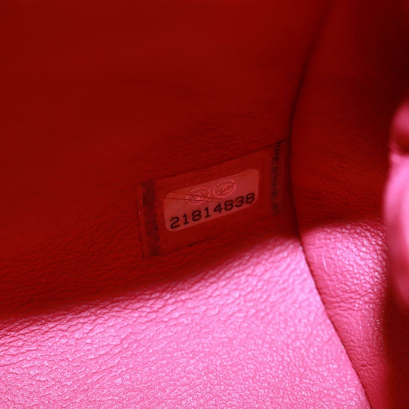 【日本直送】香奈兒 (CHANEL) 絎縫鏈條肩背包，粉紅銀色雙C標誌皮革款，貨號 171159SAM-10