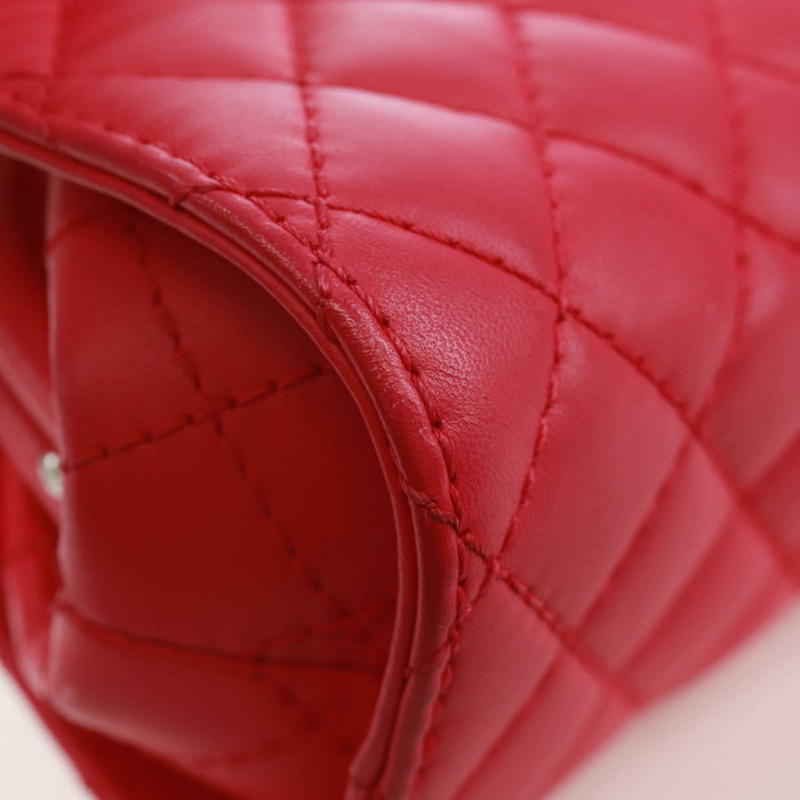 【日本直送】香奈兒 (CHANEL) 絎縫鏈條肩背包，粉紅銀色雙C標誌皮革款，貨號 171159SAM-15