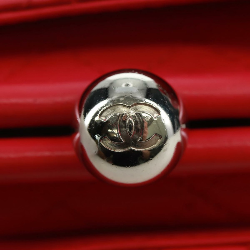 【日本直送】香奈兒 (CHANEL) 絎縫鏈條肩背包，粉紅銀色雙C標誌皮革款，貨號 171159SAM-18