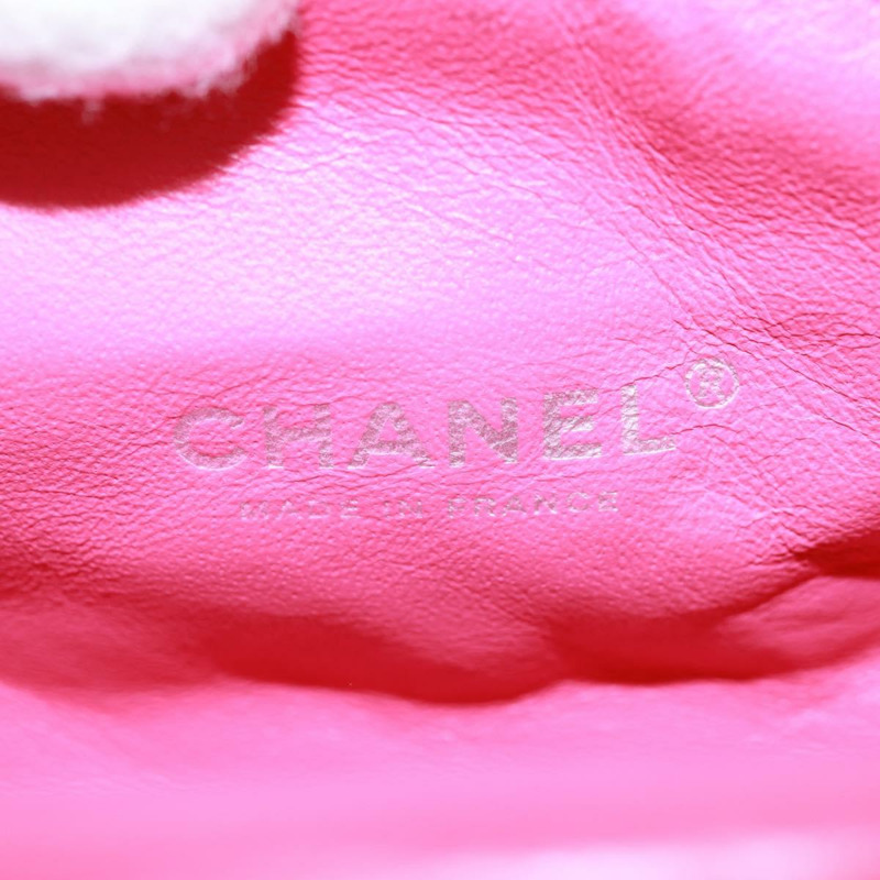 【日本直送】香奈兒 (CHANEL) 絎縫鏈條肩背包，粉紅銀色雙C標誌皮革款，貨號 171159SAM-19