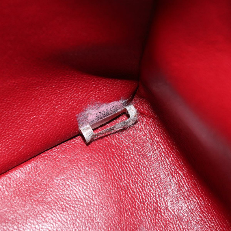 【日本直送】香奈兒 (CHANEL) 菱格紋鏈條單肩包,羊皮材質,紅色,金色雙C標誌,正品編號 170650V-10