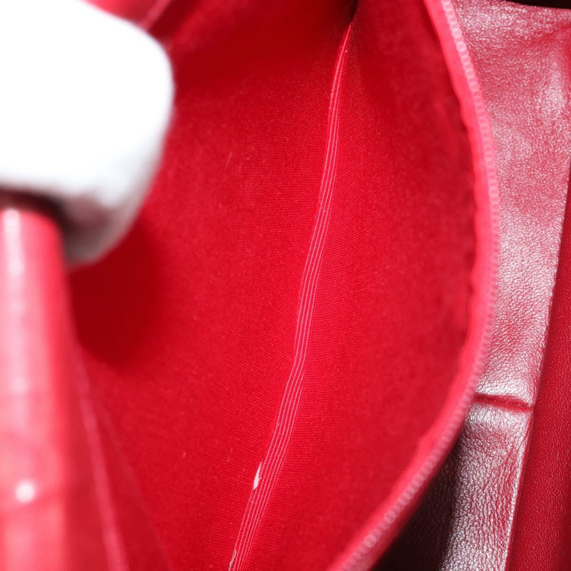 【日本直送】香奈兒 (CHANEL) 菱格紋鏈條單肩包,羊皮材質,紅色,金色雙C標誌,正品編號 170650V-24