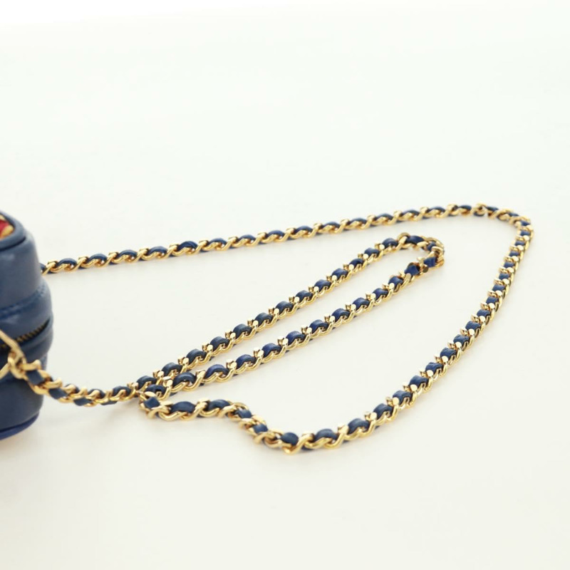 【日本直送】香奈兒 (CHANEL) 絎縫鏈條肩背包,絲綢多色金色雙C標誌,正品編號 172070SAV-13