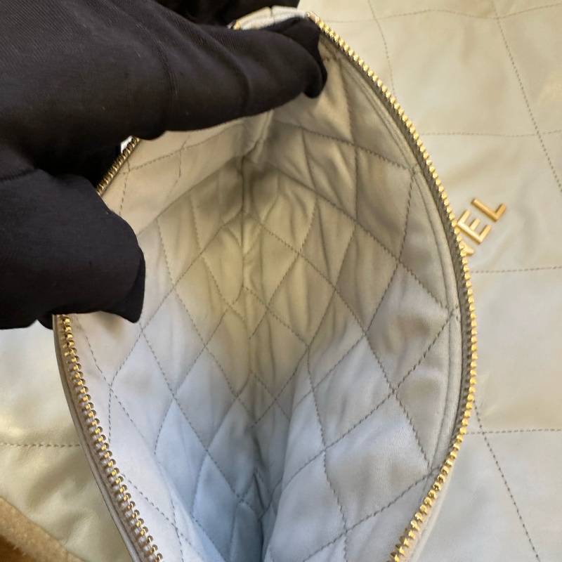 CHANEL 香奈兒 22Bag 23B 超大容量 皮穿鏈 菱格 23年 晶片款-2