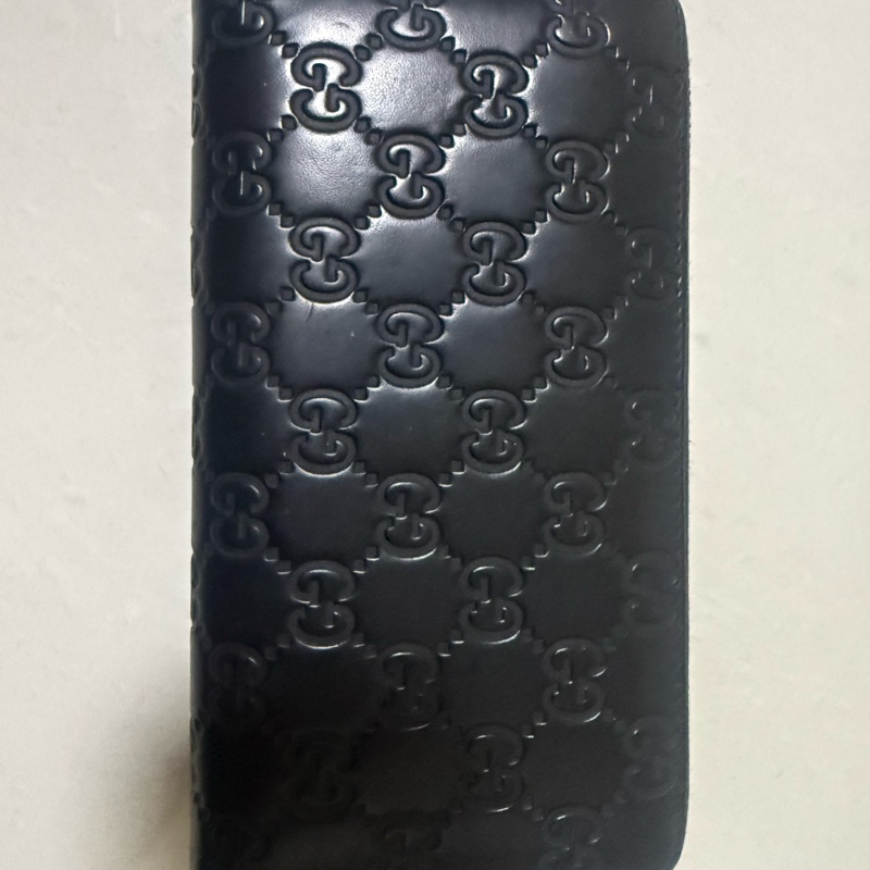 gucci 黑壓紋長夾-0