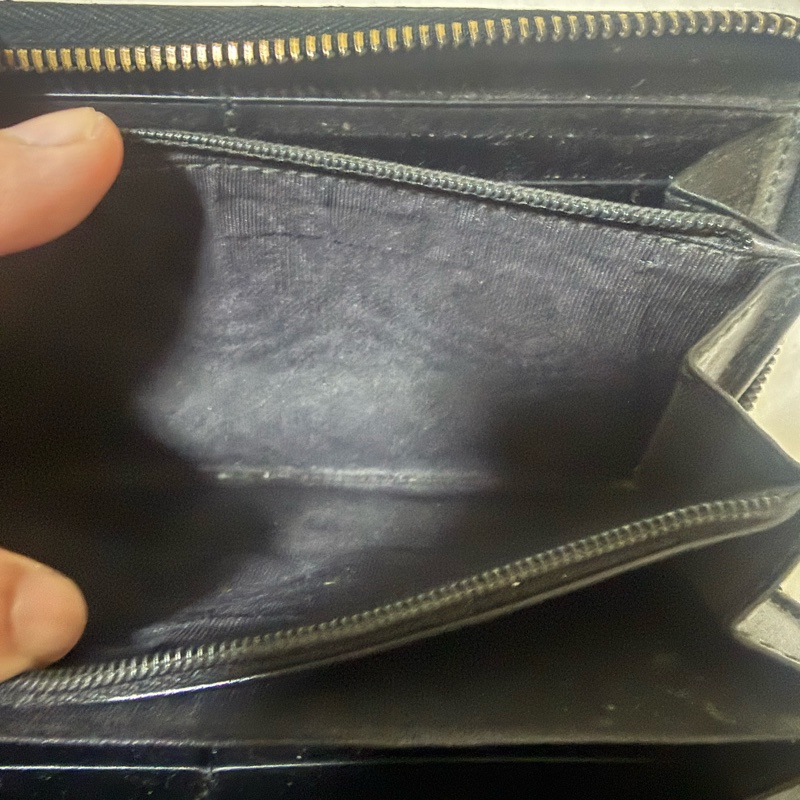 gucci 黑壓紋長夾-4