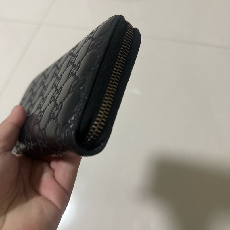 gucci 黑壓紋長夾-7