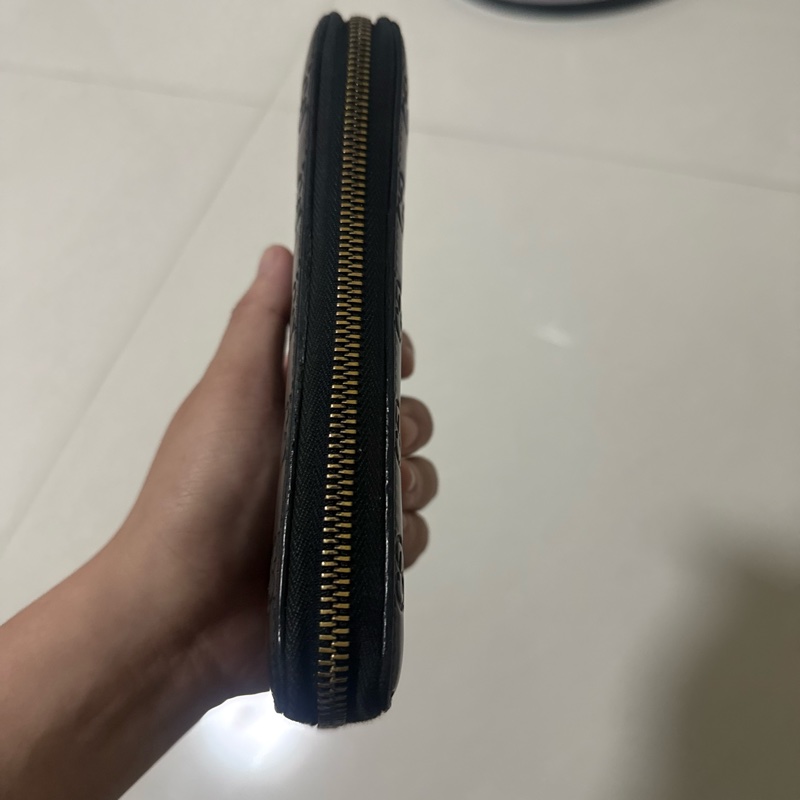 gucci 黑壓紋長夾-8
