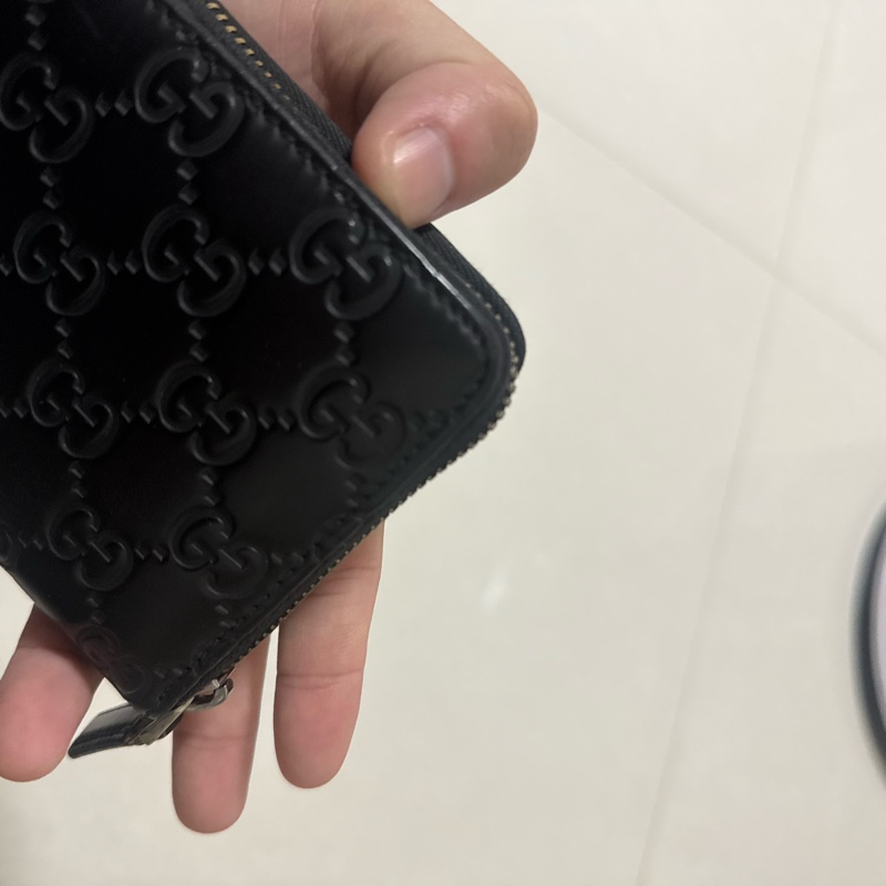 gucci 黑壓紋長夾-9